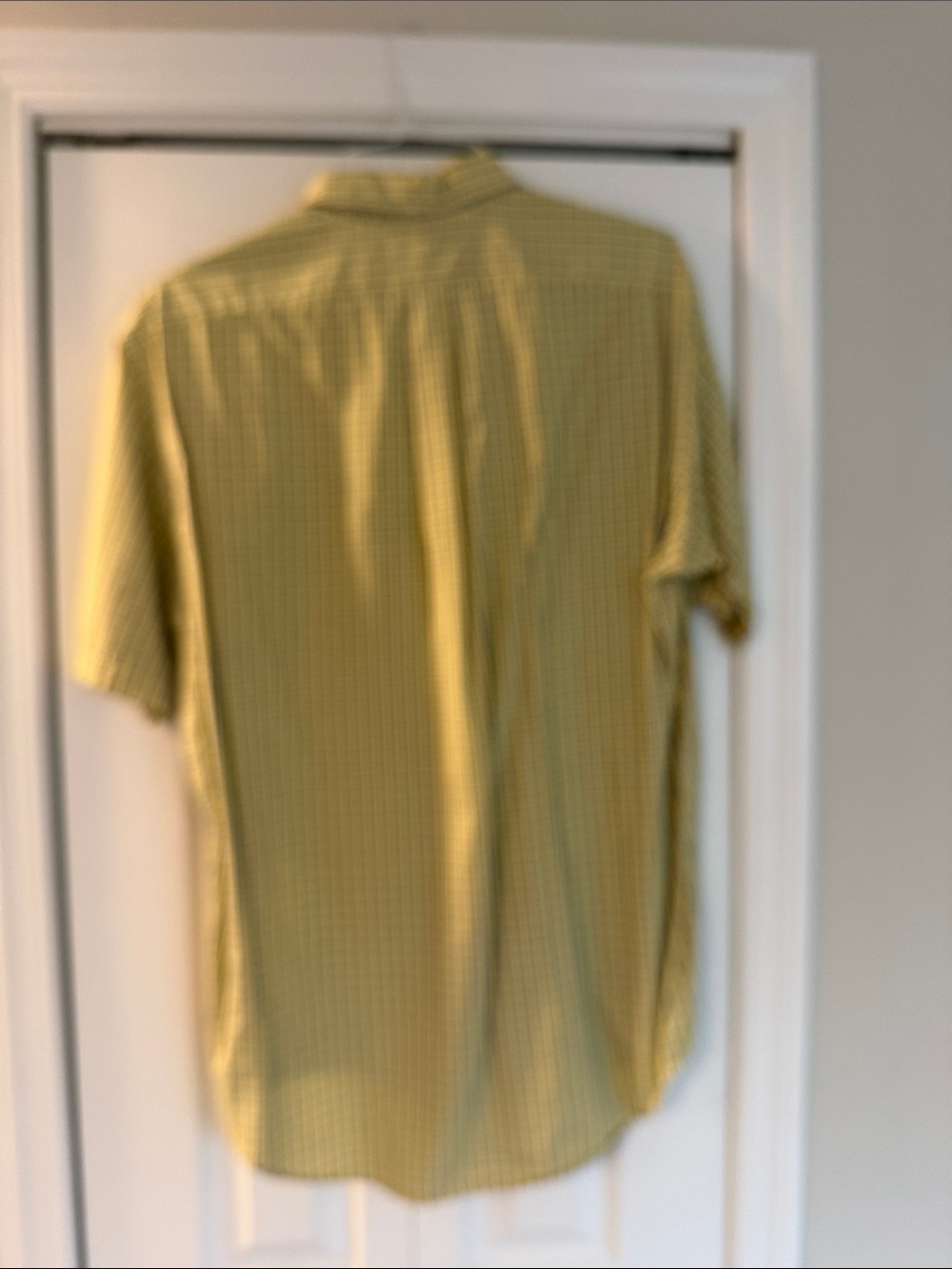 Ralph Lauren Yellow Plaid Short-Sleeve Button-Down Shirt with Navy Pony - Picture 3 of 4